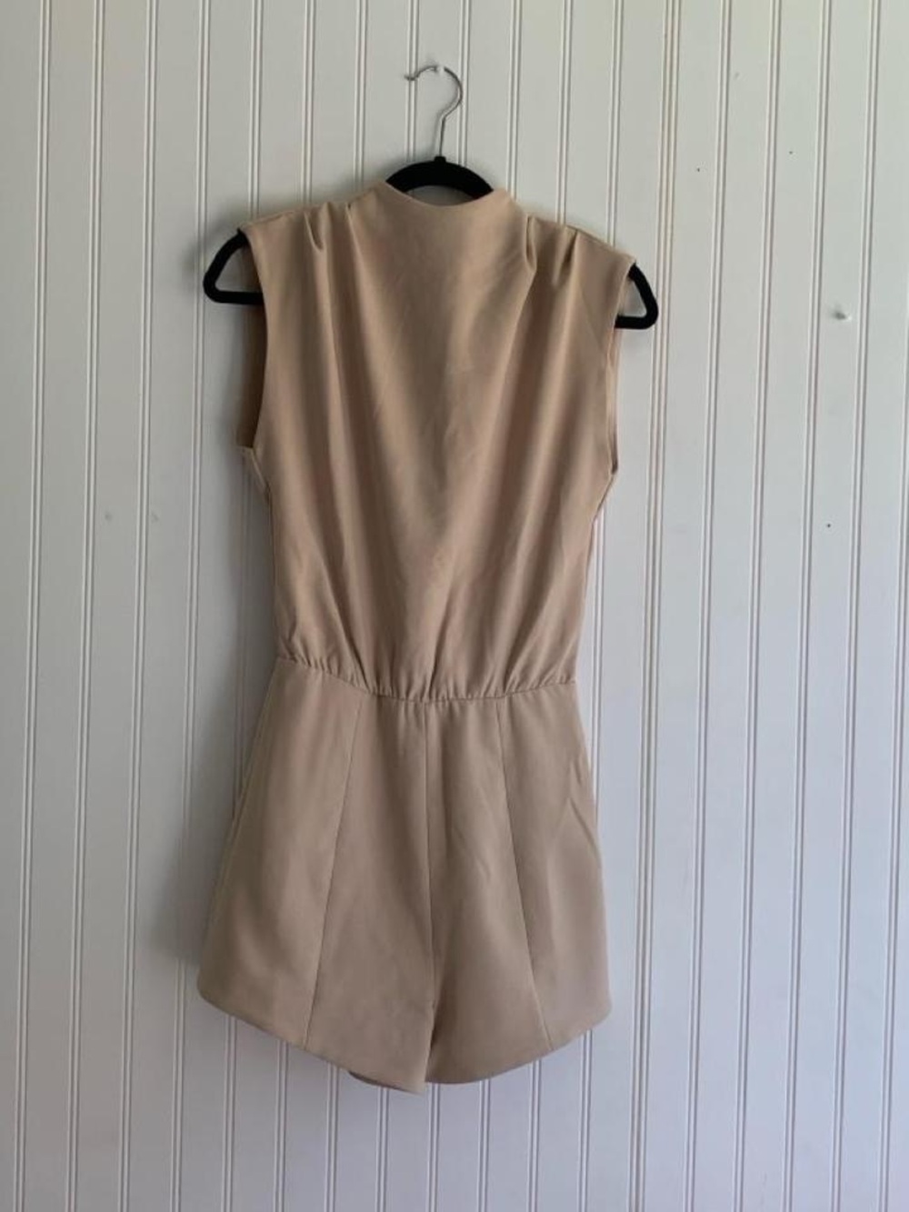 Commense Sleeveless High-Neck Romper in Taupe - Picture 2 of 8